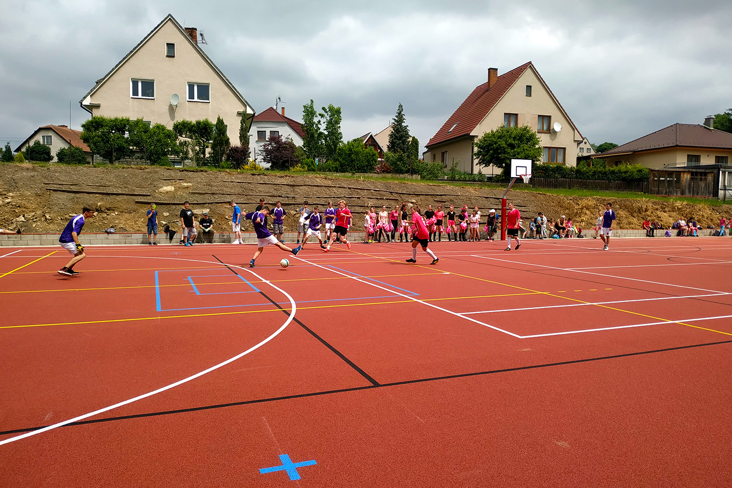 Synthetic Sports Pitch with Rosehill TPV® Base